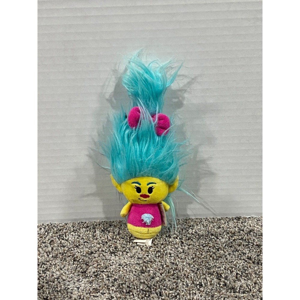 Plush Hallmark Itty Bittys Kids Yellow Blue Excellent Trolls Smidge